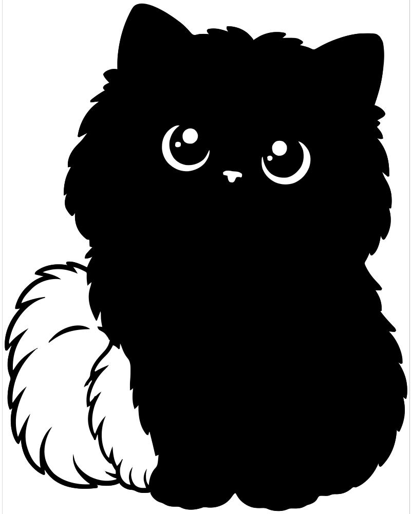 Fluffy Persian Cat — printable Cat coloring sheet for preschoolers
